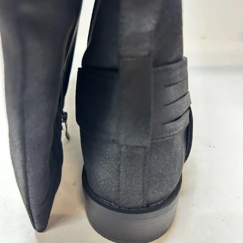 Journee Collection Womens 8 M Black Meg Knee High Riding Boots NIB OJ5